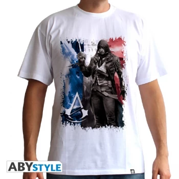 Assassins Creed - Ac5 - Flag Mens Small T-Shirt - White