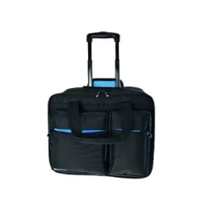 Monolith 15.6" Blueline Wheeled Laptop Case Black/Blue 3317