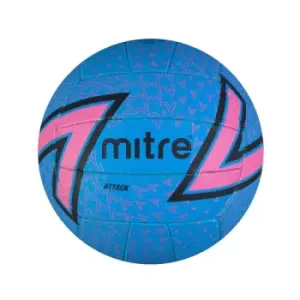 Mitre Attack 18 Panel Netball Blue/Pink/Black 4