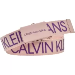 Calvin Klein Jeans Canvas Logo Belt - Pink