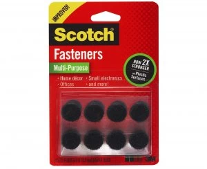 Scotch Reclosable Fasteners Black Dots 24 Sets