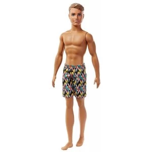 Barbie - Ken Beach Checkered Short Beach Doll