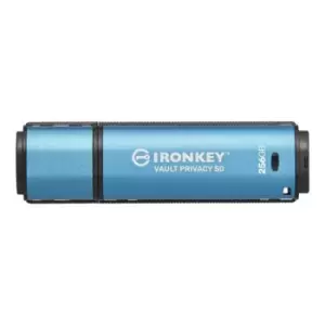 Kingston Technology IronKey Vault Privacy 50 USB flash drive 256GB USB Type-A 3.2 Gen 1 (3.1 Gen 1) Blue