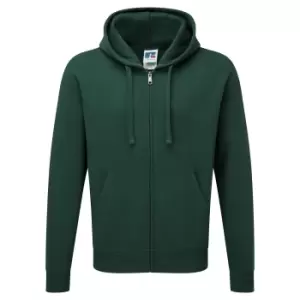 Russell Mens Authentic Full Zip Hooded Sweatshirt / Hoodie (2XL) (Bottle Green)