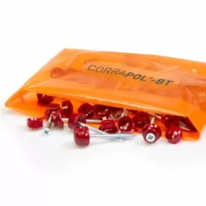 Corrapol-BT 60mm Screw Cap Fixings (Pack Of 10) - Red