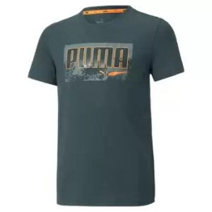Puma Alpha Holiday T Shirt Junior Boys - Green