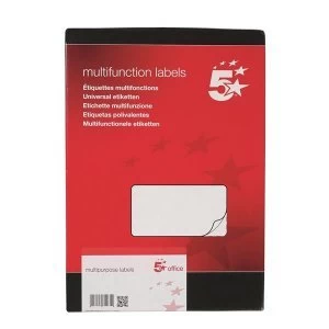 5 Star Office Multipurpose Labels Laser 14 per Sheet 99.1x38.1mm White 1400 Labels