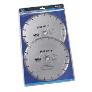 2 Piece 230MM (9") Segmented Diamond Dry Cutting Disc