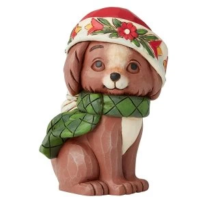 Christmas Puppy Mini Figurine