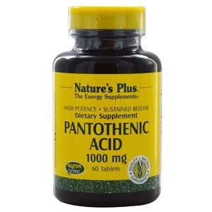 Natures Plus Pantothenic Acid 1000 mg Sustained Release Tablets 60 Tabs