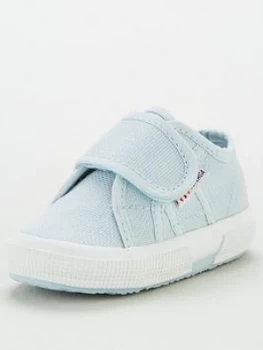 SUPERGA 2750 Baby Boys Strap Classic Plimsoll Pumps - Sky Blue, Sky Blue, Size 5 Younger