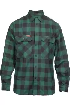 Hard Yakka Long Sleeve Check Flannel Shirt Green EU Large