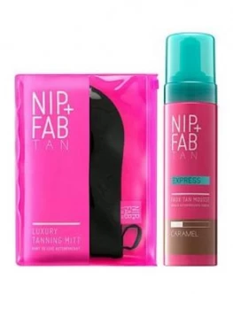 Nip + Fab Express Faux Tan Mousse Caramel & Luxury Tanning Mitt Duo