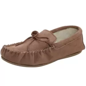 Eastern Counties Leather Unisex Wool-blend Hard Sole Moccasins (3 UK) (Camel)