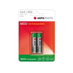 Agfaphoto 900mAh Rechargeable AAA Batteries (2 Pack)