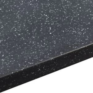 34mm Black star Black Stone effect Round edge Earthstone Worktop L1.8m D605mm