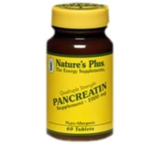 Natures Plus Pancreatin 1000 mg Tablets 60 Tabs