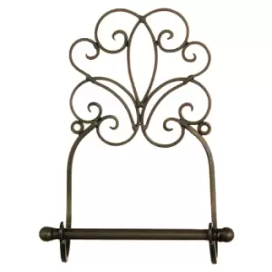 Black Scroll Wall Mounted Toilet Roll Holder