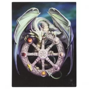 19 x 25cm Wheel of the Year Canvas Plaque By Anne Stokes