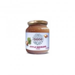 Biona Organic Apple & Rhubarb Puree - No Added Sugar 360g x 6