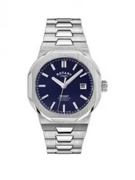 Rotary Rotary Regent Blue Date Dial Stainless Steel Mens Watch