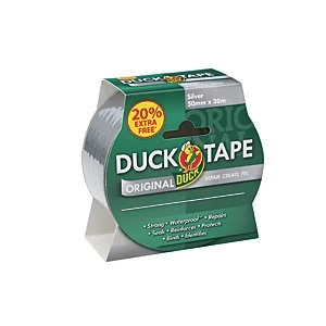 Duck Tape Original Silver 50mm x 25m with 20 Extra Free
