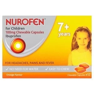 Nurofen Children 7+ Years Orange Soft Chewable Capsules 12s