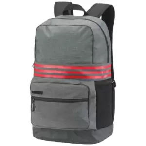 Adidas 3 Stripes Medium Backpack (One Size) (Dark Grey Heather/ Scarlet)