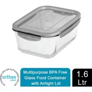 Multipurpose BPA Free Glass Food Container with Airtight Lid, 1.6 L - Gastromax