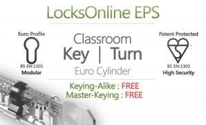 Locksonline EPS Key and Turn Classroom Euro Cylinders