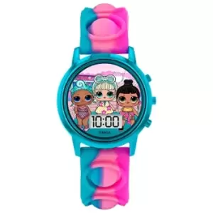 LOL Surprise Blue & Pink Digital Watch with Popper Strap LOL4634