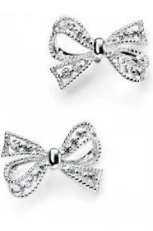 Elements Cubic Zirconia Pave Bow Earrings JEWEL E4692C