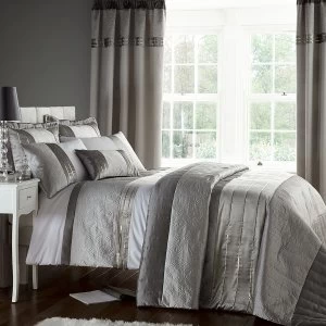 Catherine Lansfield Gatsby Super King Bed Set - Silver