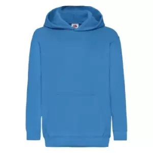 Fruit Of The Loom Childrens Unisex Hooded Sweatshirt / Hoodie (5-6) (Azure Blue)
