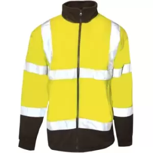 Core Mens Reflective Safety Micro Fleece Jacket (l) (Yellow) - Yellow - Result
