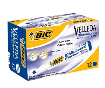 BIC Whiteboard Marker Velleda Bullet 1.5mm Blue 12 Pieces