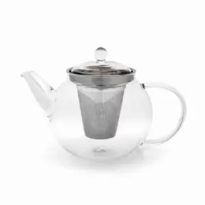 Bredemeijer Teapot Ravello Design 1.2L In Single Wall Glass With Stainless Steel Filter