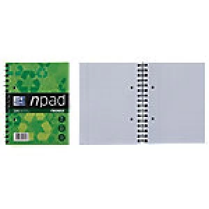 OXFORD npad Notebook Black A5+ Ruled Perforated 2 Holes 200 Pages 100 Sheets