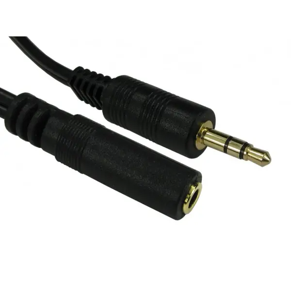 Cables Direct 3m 3.5mm Stereo Extension Cable, Black