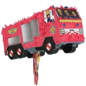 amscan Red Pinata with Sam's Fire Truck Design