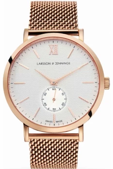 Mens Larsson & Jennings Lugano 40mm Mechanical Watch LGN40-CMRG-C-M-P-RGW-O