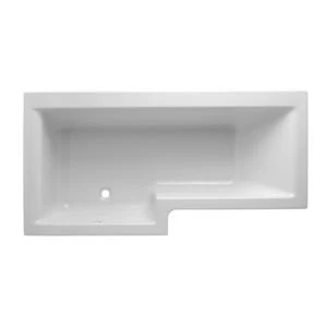 Cooke Lewis Adelphi LH Acrylic L shaped Shower Bath L1675mm W1675mm