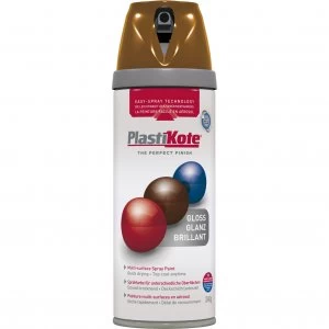 Plastikote Premium Gloss Aerosol Spray Paint Chestnut Brown 400ml