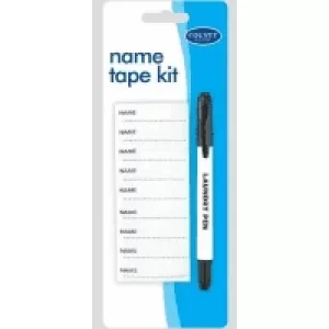 County Name Tape Kit with Permanent Black Ink Laundry Pen