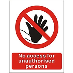 Prohibition Sign No Access Plastic 40 x 30 cm
