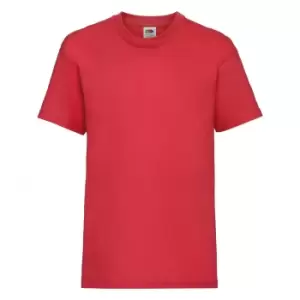 Fruit Of The Loom Childrens/Kids Unisex Valueweight Short Sleeve T-Shirt (12-13) (Red)