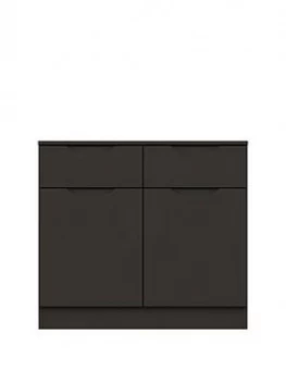 Bilbao Ready Assembled Compact High Gloss Sideboard - Graphite