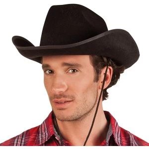 Cowboy Hat Adults Fancy Dress Accessory (Black)
