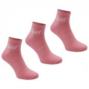 Everlast Quarter Sock 3 Pack Ladies - Pink