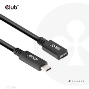 CLUB3D USB Gen1 Type-C Extension Cable 5Gbps 60W(20V/3A) 4K60Hz...
